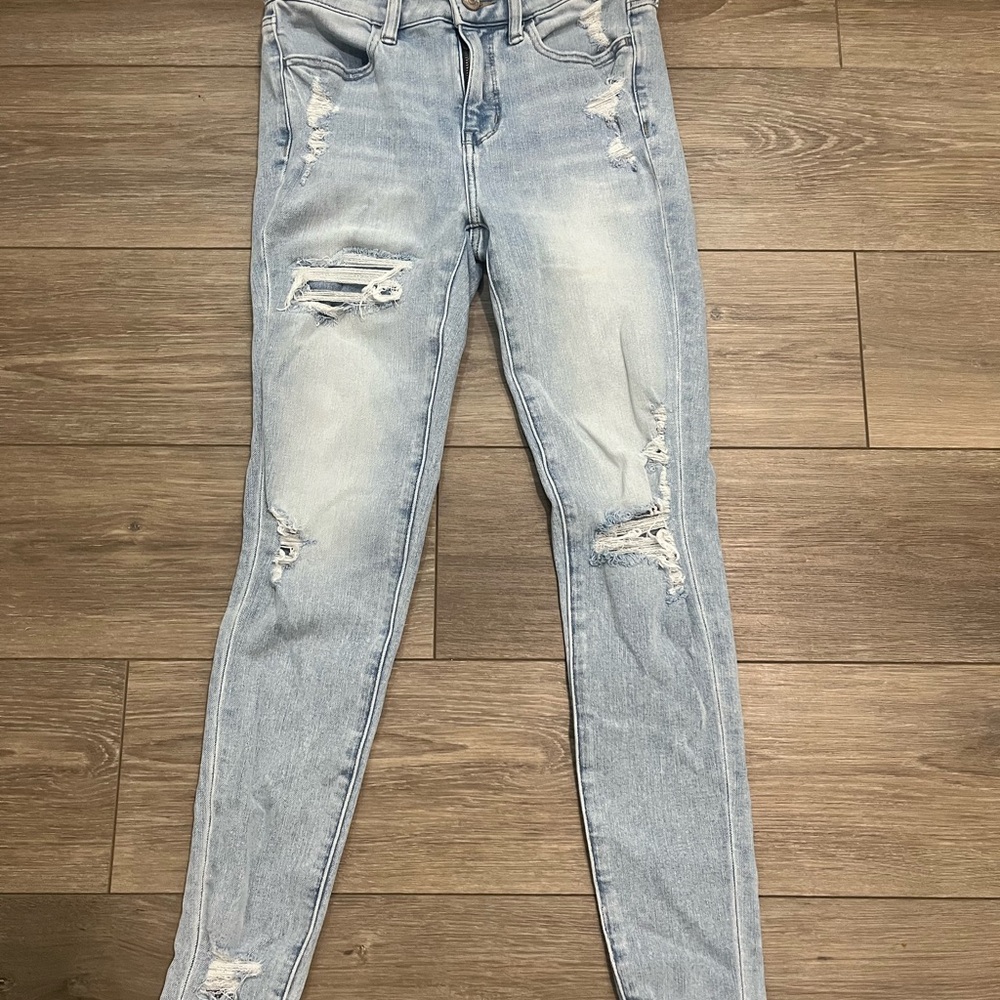 American Eagle Dream Jean Distressed Light Blue Women's Jeans
